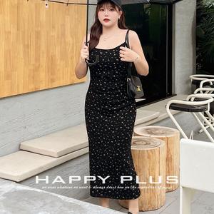 เดรสสายเดี่ยวพิมพ์ลายดอกไม้สีดำหรูหรา ไซส์พลัส เอวธรรมชาติ แบบยาว สำหรับผู้หญิง รุ่น N8773 - Product Image 5