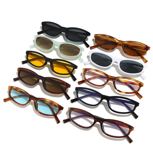 Custom Logo 2026 Vintage Fashion Small Frame Square Sun Glasses UV400 <b>Candy</b> Color Oval Sunglasses for Women Men - Product Image 6