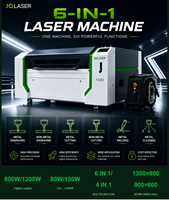 Máquina de Corte Láser de Fibra y CO2 JQLASER, Modelo 6 en 1 de 1300 mm x 900 mm, 800 W/1200 W para Corte y Grabado de Metales, 150 W para Madera y Acrílico