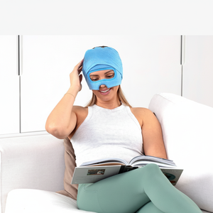 Bandeau de soulagement de la migraine avec masque oculaire en gel solide, thérapie chaude et froide, conception à glissière, pour maux de tête et masque oculaire - Product Image 1