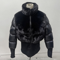 Veste d'hiver noire en polaire matelassée respirante et tissée, avec fermeture éclair, grande taille, pour femmes, vente en gros personnalisée