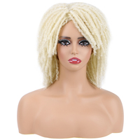 Rambut Sintetis Pendek Model Faux Locs Dreadlocks untuk Kepang Crochet 6 inci, Wig Wanita Grosir