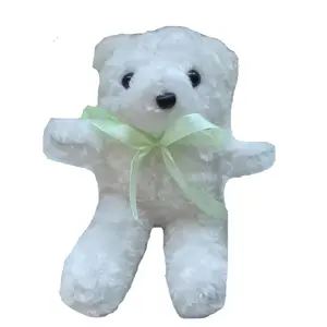 Urso de pelúcia para decoração, venda no atacado do dia dos namorados, brinquedo de urso de pelúcia, nó vermelho, brinquedo personalizado, popular, urso de pelúcia para decoração