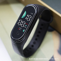 Montre numérique LED ovale élégante Mi 9 de couleur unie, directement de l'usine - Design décontracté et tendance, étanche ; Disponible en gros