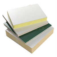 Panneaux en FRP à haute brillance, panneaux muraux et de sol en fibre de verre à gelcoat plat, applications de construction de chambres froides, panneaux sandwich PIR