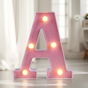 Lumière LED rose lumineuse transfrontalière en forme de lettres anglaises, idéale pour les propositions, les confessions, la décoration, les fêtes d'anniversaire et comme lumière numérique. - Product Image 4