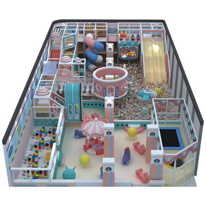 Aire de jeux pour tout-petits, blocs de construction, table DIY, maison de jeu pour enfants, aire de jeux intérieure pour enfants avec trampoline, piscine à balles - Product Image 6
