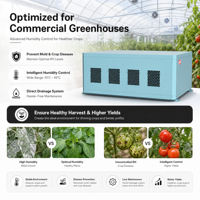 Déshumidificateur commercial et industriel 498L/D haute capacité en acier inoxydable pour serres et agriculture intérieure