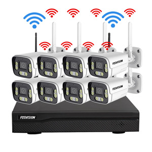 Fosvision-Cámara de seguridad para el hogar, kit de cámara Nvr inalámbrica de 8 canales, HD, 5MP, wifi, CCTV, sistema a todo color - Product Image 2