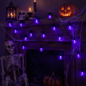 Guirnalda de Luces LED de Araña Tridimensional para Halloween, Decoración de Estilo Abstracto para el Festival de los Fantasmas, Selección Cuidadosa para Comercio Transfronterizo - Product Image 2