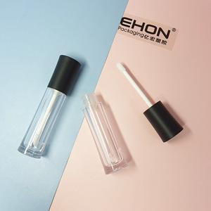 Wholesale 6ml Custom Logo Liquid <b>Lipstick</b> & Lip Gloss Packaging Tube Short Thick Wall Bottle with Applicator - Product Image 5