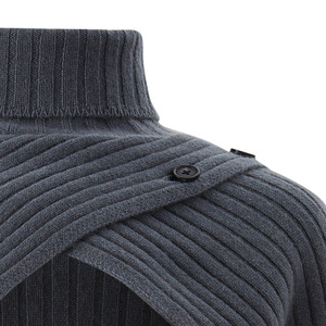 Personnalisation Profonde Marque Privée Durable Cachemire <span class=keywords><strong>Femme</strong></span> Tricoté Uni <span class=keywords><strong>Col</strong></span> <span class=keywords><strong>Roulé</strong></span> Décontracté Longueur <span class=keywords><strong>Courte</strong></span> Manches Longues Cape - Product Image 4