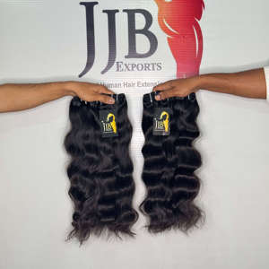 Paquete de Extensiones de Cabello Humano Ondulado Natural de Templo Indio, Cabello Virgen Ondulado Sin Procesar de Proveedores - Product Image 2