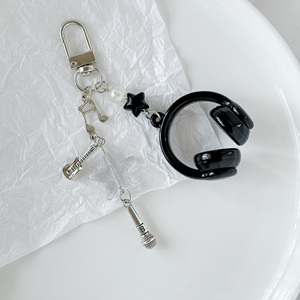 ห่วงคล้องโทรศัพท์มือถือรูปหูฟังดนตรี  จี้ห้อยกระเป๋าแบบปรับแต่งได้ พวงกุญแจรูปโน้ตดนตรี ดีไซน์สร้างสรรค์ คุณภาพสูง - Product Image 5