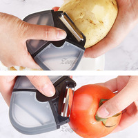Multifunctionele fruit- en groenteschiller, -snijder en -rasp 3-in-1 handmatig keukenhulpmiddel