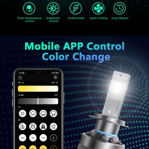 ชุดแปลงหลอดไฟ LED V5 300W 30000LM 6000K-3000K ปรับเปลี่ยนสีได้ หลอดไฟหน้ารถ H11/H7/9005/9006 - Product Image 4