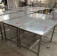 Vente directe du fabricant, établi en acier inoxydable pour salle blanche, durable, table d'emballage en acier inoxydable commercial
