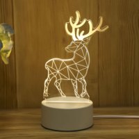 Lampe à illusion LED 3D personnalisée pour bricolage Base de décoration intérieure Lampe de table LED en acrylique 3d USB Veilleuse pour cadeau de vacances pour enfants