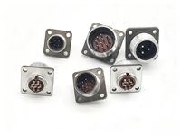 Connecteur circulaire 9 broches P48K4Q, connecteur aviation à verrouillage par vis, 9 contacts, boîtier en aluminium pour équipement d'automatisation industrielle