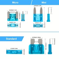 Kit d'assortiment de fusibles 300 pièces, fusibles miniatures, standard et micro-lames, extracteur de fusibles automobile pour voiture, camion, camping-car, moto