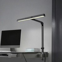 Lampe de bureau LED pliable en aluminium, lumière blanc chaud, style nordique moderne, avec clip, contrôle tactile, protection oculaire, pour lecture, bureau et étude