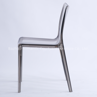 Chaises de banquet de mariage en plastique transparent de style européen contemporain, mobilier pour événements et fêtes à domicile au design moderne