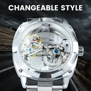 Gagnant GMT1165 Transparent Design <span class=keywords><strong>Montre</strong></span> Mécanique Automatique Squelette Bracelet En Acier Inoxydable Hommes Horloge <span class=keywords><strong>Montre</strong></span>-Bracelet <span class=keywords><strong>pour</strong></span> Hommes - Product Image 2