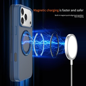 360 °   Coque de téléphone magnétique personnalisée avec support anneau et boutons de charge sans fil pour <span class=keywords><strong>iPhone</strong></span> 13 <span class=keywords><strong>14</strong></span> 15 16 Plus 17 18 <span class=keywords><strong>Pro</strong></span> Air <span class=keywords><strong>Pro</strong></span> Max - Product Image 3