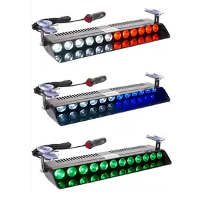 Modes de clignotement Led 12V voiture camion clignotant d'urgence ventouse tableau de bord intérieur pare-brise avertissement Flash lumières Led de sécurité noir