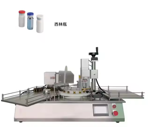 Máquina de llenado y tapado de dosis pequeñas de viales de escritorio Máquina de llenado de botellas anticorrosión de viales de laboratorio automática todo en uno - Product Image 1