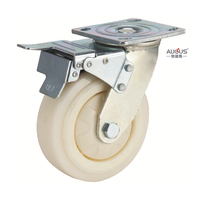Roue pivotante robuste en PP/Nylon blanc de fabrication chinoise, capacité de charge de 150 kg à 400 kg, pour chariot ou chariot à outils