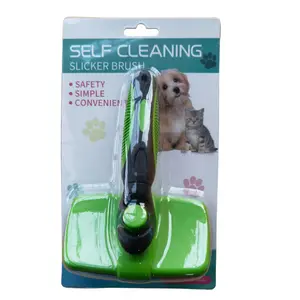 Custom Logo Pet Grooming Brushes Plastic And Stainless Steel For Long Short Haired Dogs Cats