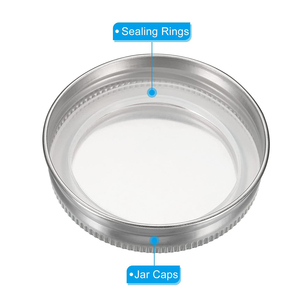 70Mm 86Mm Thép Không Gỉ Mason <span class=keywords><strong>Jar</strong></span> Nắp Kín Đóng Hộp Có Nắp Đậy Với Con Dấu Silicone Kim Loại Tái Sử Dụng Mũ Cho Bảo Quản Thực Phẩm - Product Image 3