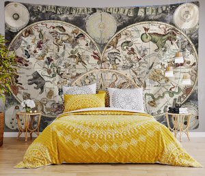 Tapiz de <span class=keywords><strong>Mapa</strong></span> <span class=keywords><strong>del</strong></span> <span class=keywords><strong>Mundo</strong></span> Vintage para Colgar en <span class=keywords><strong>la</strong></span> Pared |   Arte Decorativo de Franela Grande para Sala de Estar y Dormitorio - Product Image 5