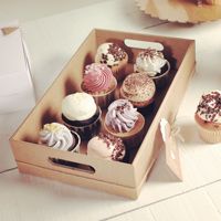 Boîte cadeau de Noël personnalisée de luxe en papier pour macarons avec couvercle transparent séparé, boîtes à macarons avec fenêtre transparente