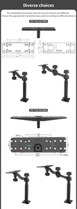 Anti-theft Tele-Pole Horizontal 12" Swing Arm Mount W/ 6.25 X 2" Plate for Fishfinders & Plotters VIN-TYQ-HB-05L-<b>Lock</b>-LZ - Product Image 3