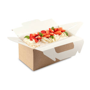 Caja de Kraft de Alta Calidad con Asa, Apilable, Sellable y Resistente a la Grasa para Productos Calientes y Fríos, con Logotipo Personalizado - Product Image 1