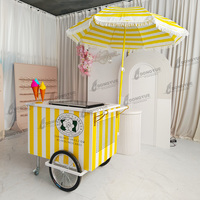 Chariot à bonbons personnalisé, congélateur mobile, chariot à glaces pour les décorations de mariage et d'anniversaire