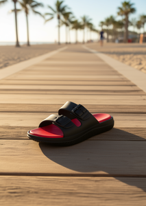 Sandali Ciabatte in EVA con Doppio Cinturino Comodi Tacco Basso 22mm Estivi Punta Aperta Chiusura con Fibbia Tinta Unita Stile Platform - Product Image 2