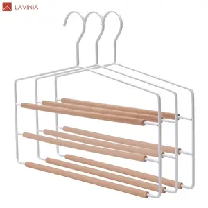 Lavinia Groothandel Magische Hanger 3 In 1 Ontwerp Multifunctionele Ruimtebesparende Metalen Hanger