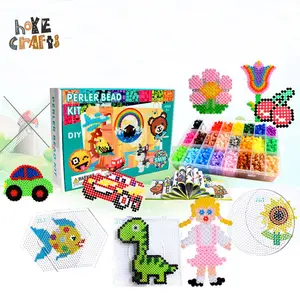 교육 장난감 DIY 아트 공예 장난감 5 mm 퓨즈 비즈 키트 3D 퍼즐 블록