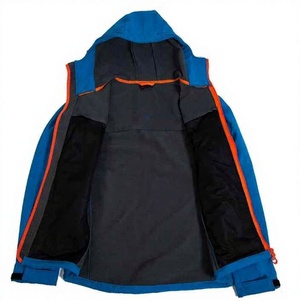 High Quality <b>Thin</b> Men's Hooded Canvas Softshell Windproof <b>Waterproof</b> Outdoor Winter <b>Jacket</b> Custom Design Raincoat Workwear Front - Product Image 2