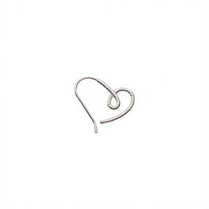 Orecchini a Forma di Cuore in Oro Bianco, Lega di Zinco, Unisex, Gioielli Romantici alla Moda, Modello E4012 - Product Image 1