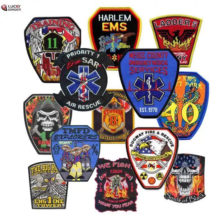 Custom Embroidered Patches for Hat Iron on Embroidery Patches for Clothing  Hook and Loop Backing Woven Patches