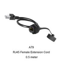 Cable de Montaje en Panel RJ45 Resistente a la Intemperie de 0.5M, Cable Ethernet IP67 para Sistemas de Riego Inteligente para Granjas y Monitoreo de Ganado