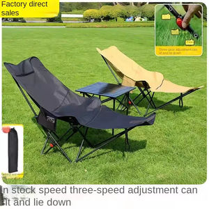 كراسي غداء محمولة خارجية قابلة للتعديل من قماش أكسفورد معدني ، كراسي غداء للتخييم والحدائق - Product Image 2