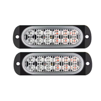 Couleurs personnalisées 12V 24V 12 LED Lumière d'urgence Ambre Rouge Bleu 3 Watt Voiture Camion Stroboscope LED Lumière d'avertissement Stroboscope