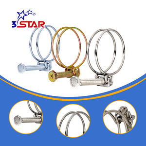 Metall Doppel draht verstellbares rundes Clip-Rohr 16mm 18mm Schlauch klemme für Rohrleitung dichtung - Product Image 2