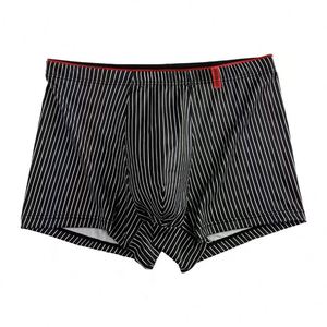 Caleçons de sport respirants en fibre de polyester tricotée à rayures, taille mi-haute, grande taille, lavables à la main pour hommes - Product Image 4