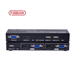 Vhk202 FJGEAR 2 Port VGA + HDMI KVM Bộ chuyển đổi màn hình kép 4K độ phân giải cực cao 3840*2160 @ 30Hz - Product Image 2